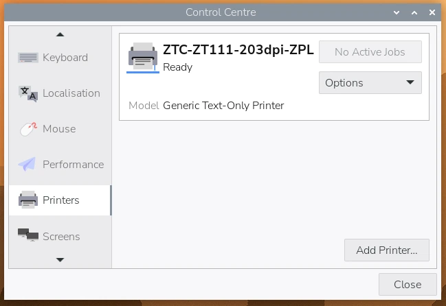 Trixie Control Centre