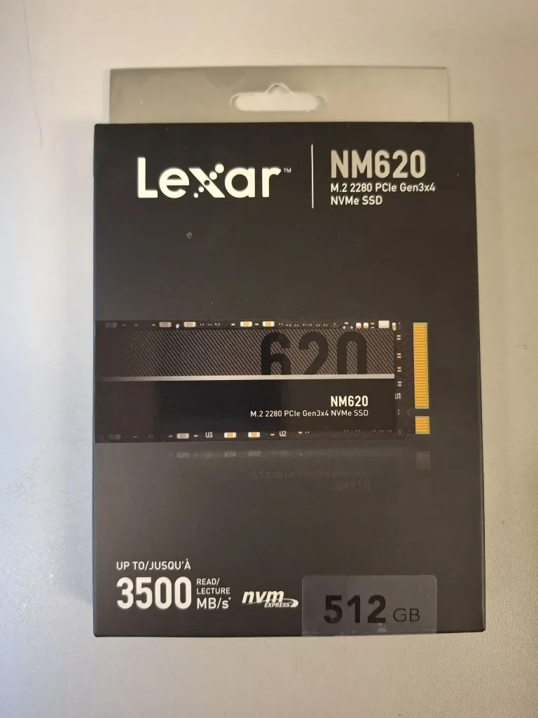 [STG-NVM-LEX-NM620-512GB] Lexar NM620 M.2 2280 PCIe Gen 3x4 NVMe SSD ความจุ 512 GB
