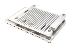 EDATEC - ED-PI5CASE-OS - Open CNC Case, 88 mm x 58 mm x 26 mm, Aluminium, Silver, Raspberry Pi 5 Boards