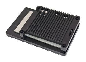EDATEC - ED-PI5CASE-OB - Open CNC Case, 88 mm x 58 mm x 26 mm, Aluminium, Black, Raspberry Pi 5 Boards