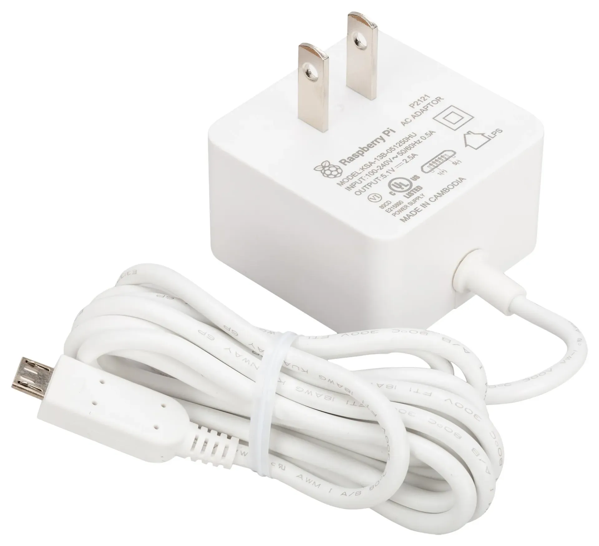 Raspberry Pi Power Supply Unit 12.5W US Plug